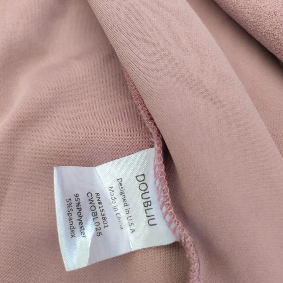 Womens doublju pink blouse sz m - Image 2 of 4