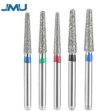 JMU Dental Diamond Burs Round End Taper FG 856 Friction Grip Burs 5Pcs/Box