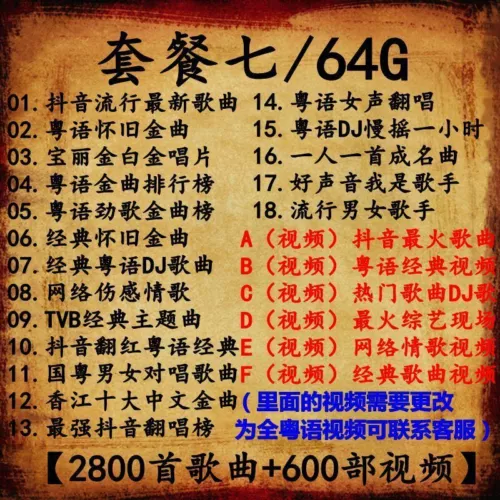 经典粤语老歌车载u盘 宝丽金一人一首成名曲无损高品质音乐优盘 - Picture 7 of 21