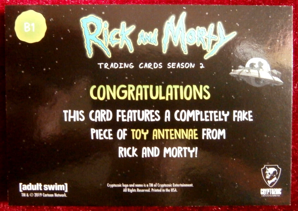 RICK AND MORTY - Season Two - Toy Antennae - Cryptozoic 2019 B1 - Image 2 of 2