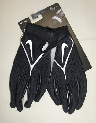 Nike Superbad Black / White Men's XL  Football Gloves NFL Leather Palm