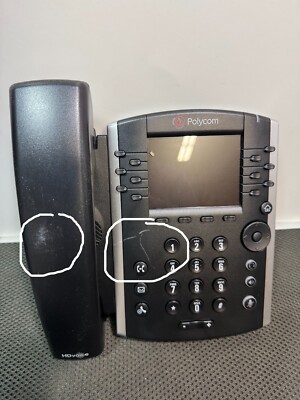 Polycom VVX 411 Desktop POE Business Phone  USED PART NUMBER : 2200-48450-001
