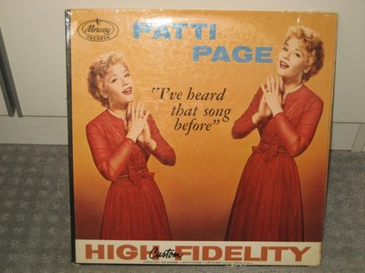 LP Patti Page ''I´ve heard that Song Before'', Pop der 50er!
