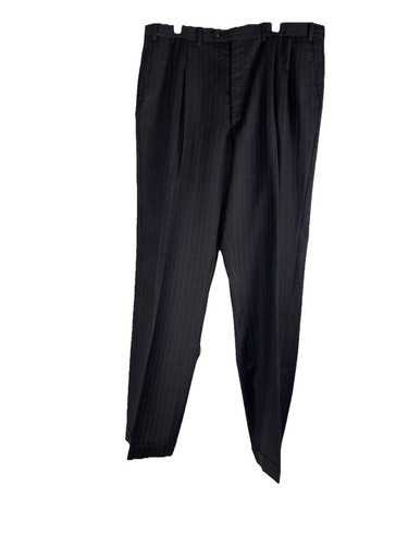 Ralph Lauren 44L | 38x32 Gray Wool Pinstripe 2Pc Suit Pleated Cuffed Pants - Picture 7 of 10