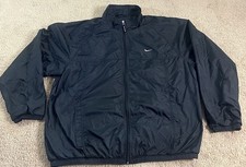 Vintage Nike Full Zip Windbreaker Jacket Black XL