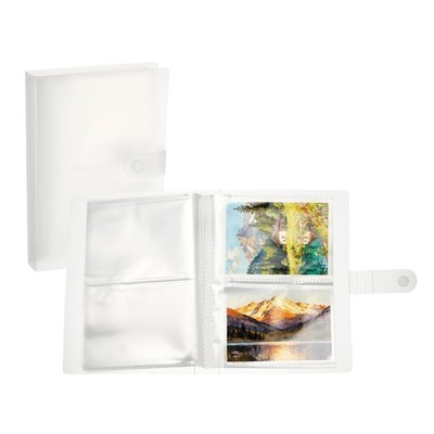 3.5x4.5 Index Card Holder, 2 Pack Clear Index Card Binder 40 Page Hold 160 Cards