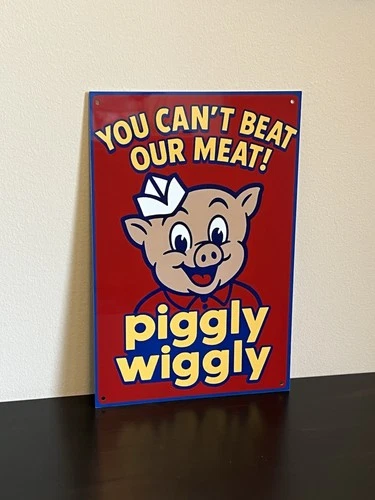 Hi Gloss! Piggly Wiggly Grocery Store Vintage Style Metal Sign