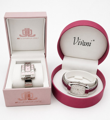 Jennifer Lopez JLO & Vivani Pink Women's Quartz Watches w/ Original Boxes Lot