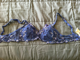 Lise Charmel Violet Ivory and Blue bra 36B  NWT