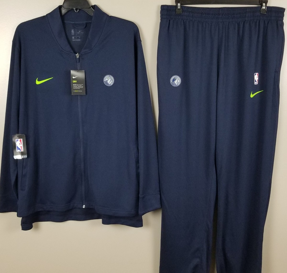 NIKE MINNESOTA TIMBERWOLVES SUIT JACKET + PANTS BLUE TEAM ISSUED