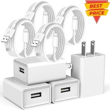 For iPhone 6 7 8 XR X 11 12 13 14 Fast Charging Cable USB Wall Charger Block Lot