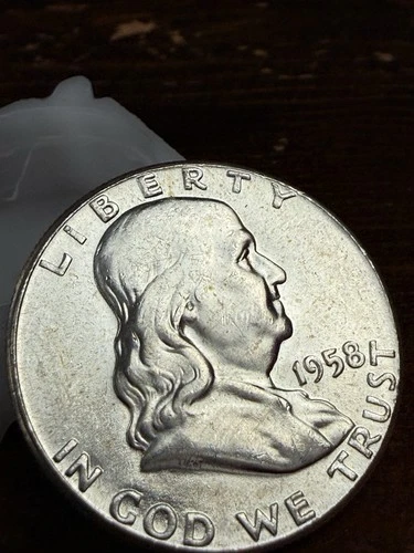 GEM BU Unc 1958 P Franklin Half Dollar 90% Silver 50c