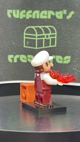 Minifigura personalizada LEGO NINTENDO MARIO WORLD FIRE MARIO y mini vitrina - Imagen 8 de 22