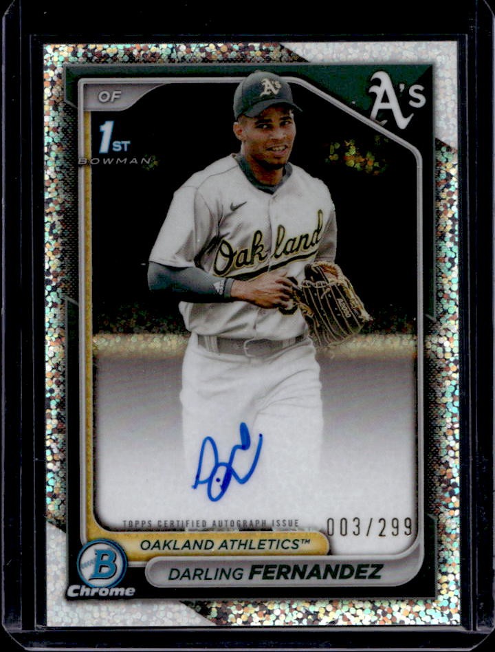 2024 Bowman Chrome Darling Fernandez Auto Speckle Refractor 1st #3/299