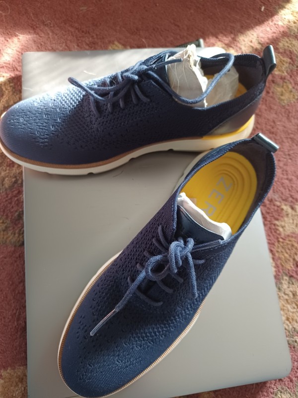 Cole Haan Zerogrand Knit Navy Blue Stitchlite Sneakers Oxfords Women's Size 5.5