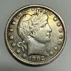 1892 Barber Silver Quarter XF Light Cleaning