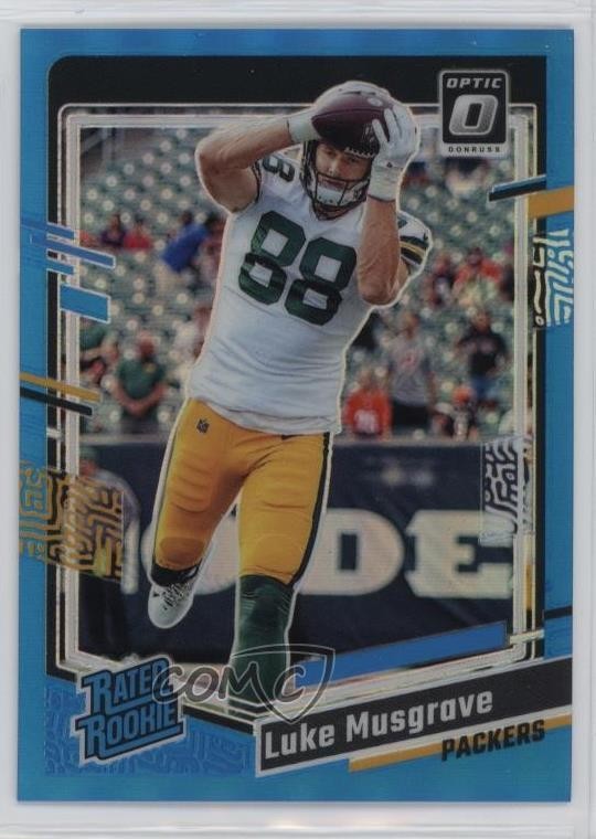 2023 Panini Donruss Optic Rated Rookie Aqua Prizm /299 Luke Musgrave #241 rf2