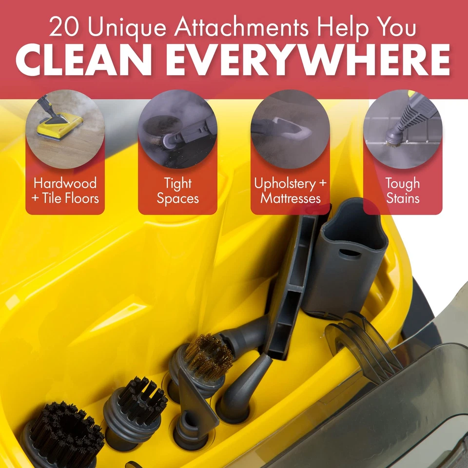 MR-100 Primo Steam Cleaner, 20 Extensions/Attachments including the Turbo Pet... - Image 4 of 4