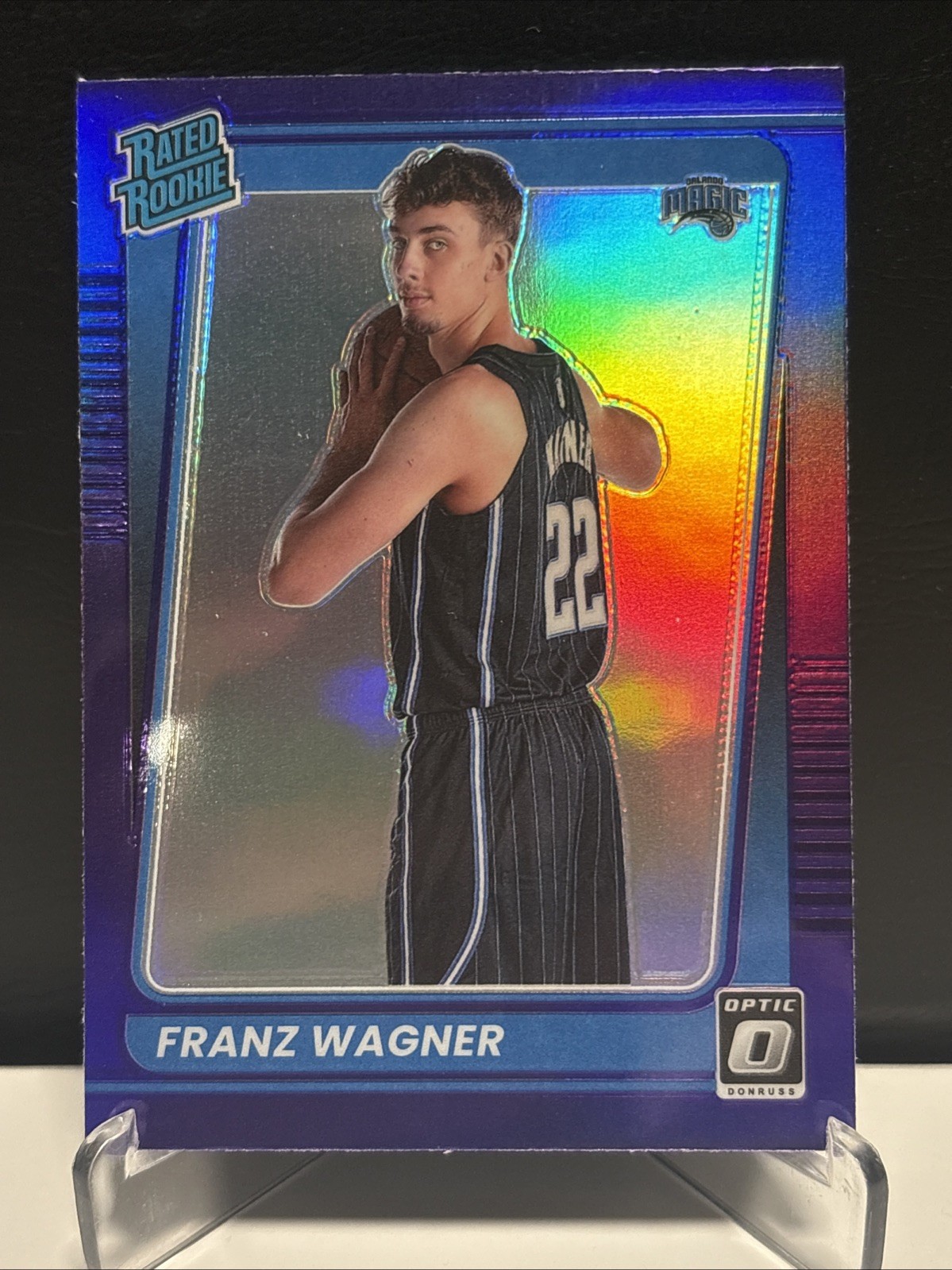 2021-22 Panini Donruss Optic - Rated Rookie Franz Wagner #185 Purple Prizm (RC)