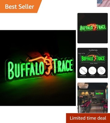 Neon Sign for Bourbon Whiskey in Bar Pub man Cave or Party,Bright Led Light S...