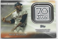 2021 Topps 70th Anniversary Manufactured Logo Series 2 Willie McCovey Patch HOF