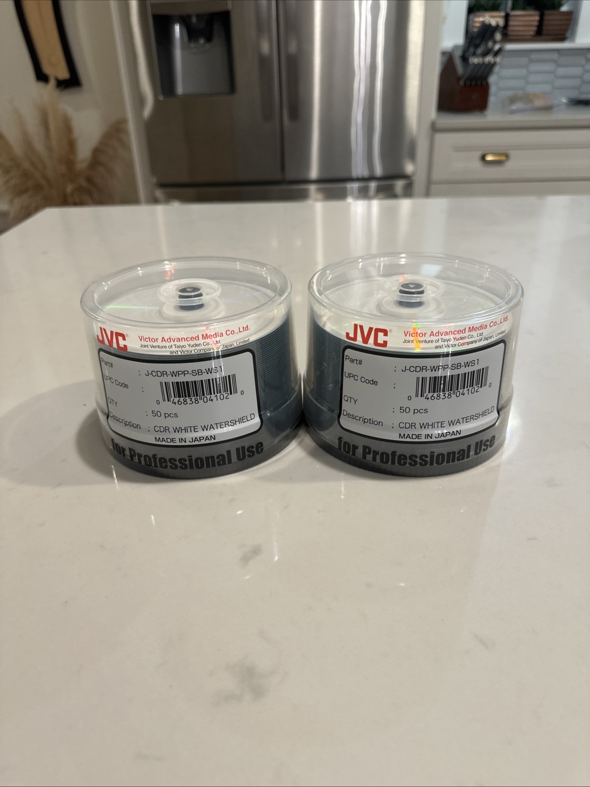 JVC Victor Advanced Media CDR Silver Watershield J-CDR-SPP-SB-WS1 100 Pcs Lot