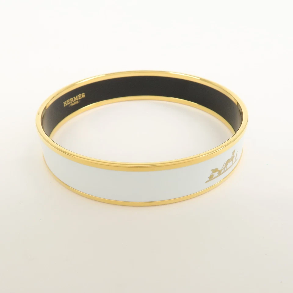 Brazalete Brazalete HERMES Email PM Blanco Auténtico Usado Envío Gratis Foto 4 de 4