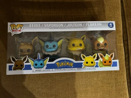 Funko Pop! Games Pokemon 4 Pack Eevee Vaporeon Jolteon Flareon