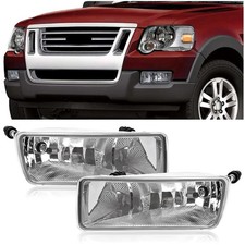 HECASA Fog Light Pair Compatible with 2006-2010 Ford Pair, Clear Lens 