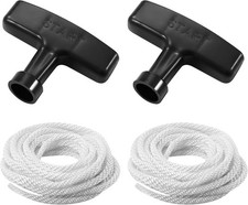 2-Pack Lawn Mower Pull Cord, 1.4m 13/64 Inch 5mm Recoil Starter Rope with Handle