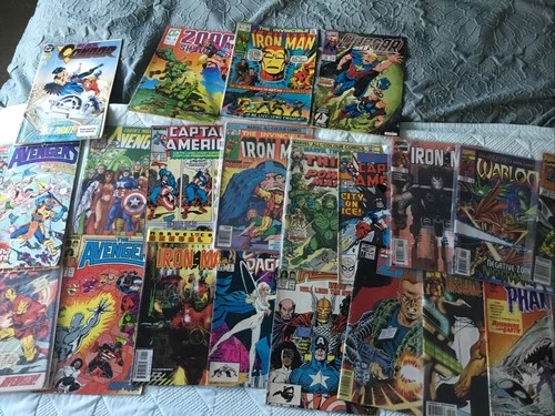 Vintage Mixed Comic Book Lot of Iron Man Avengers, Captain America Thor & More