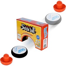 Portable Air Hockey Pucks Mini Ice Hockey Game With 2 Red Air Hockeys Hover Puck