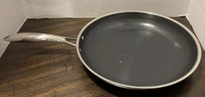 HEXCLAD 12" Hybrid Fry Pan Stainless Steel Non-Stick Frying Pan (T4)