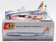 Inflight B-707-AIRPORT-55-P Trans Global Airlines 707 N324F Diecast 1/200 Model