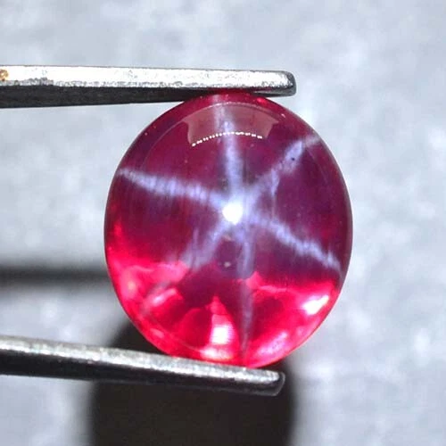 7.10 Ct 10.6x9.3 MM Red Ruby Star Sapphire 6 Rays Lab Corundum RRS7775 - Image 2 of 4