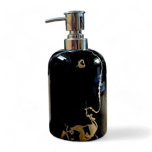 Set da bagno in Marmo Portoro Bicchiere Dispenser Sapone Accessori Marble Set - Photo 2 sur 5