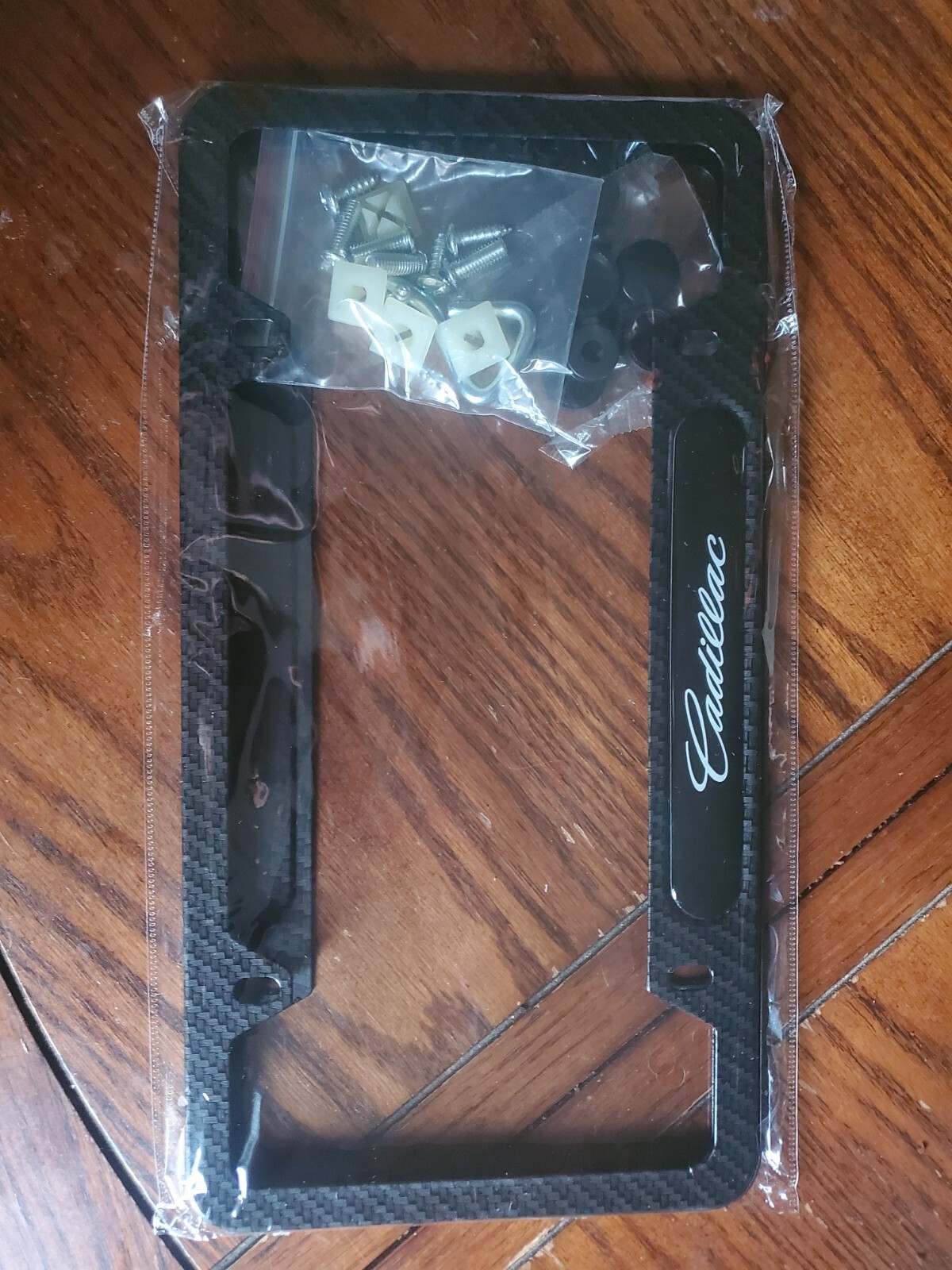 CADILLAC Carbon Fiber Look License Plate Frames eBay