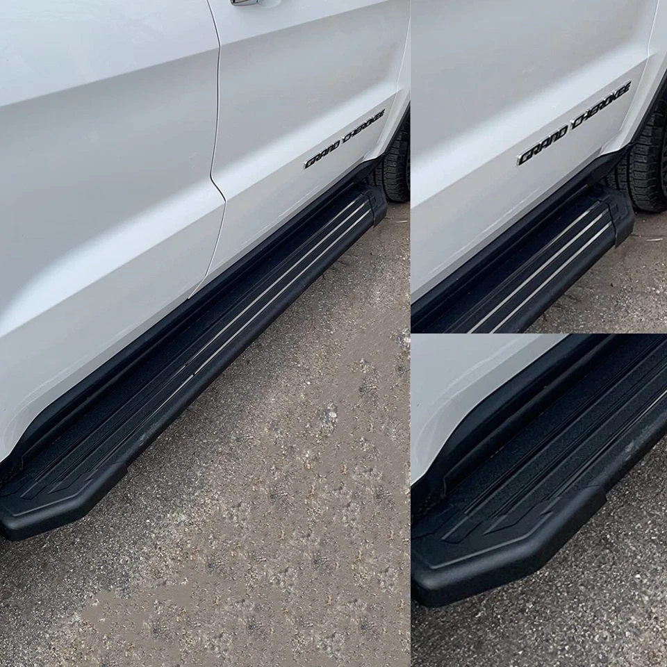 For 2011-2021 Jeep Grand Cherokee 5.5" Running Board BLK Aluminum+SS metal strip Foto 4 de 4