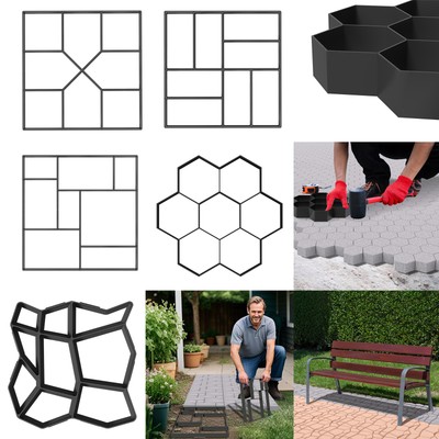 DIY Pflasterform Schalungsform Gehweg Gießform Pflaster Garten Betonpflaster TOP