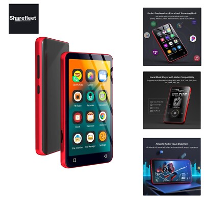 MP4 MP3-Player mit Bluetooth und WLAN, 4''-Voll-Touchscreen, mit Spotify, Andr...