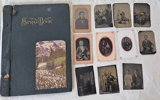 Lot Of 2. Vintage 1960 Scrapbook Photo Album  Unused Antique Photos 11 pcs 