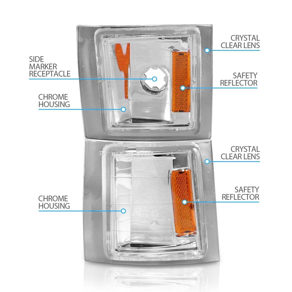 94-98 Chevy Full Size C10 Suburban Tahoe C/K 1500 2500 Parking Corner Lights New - Image 3 of 3