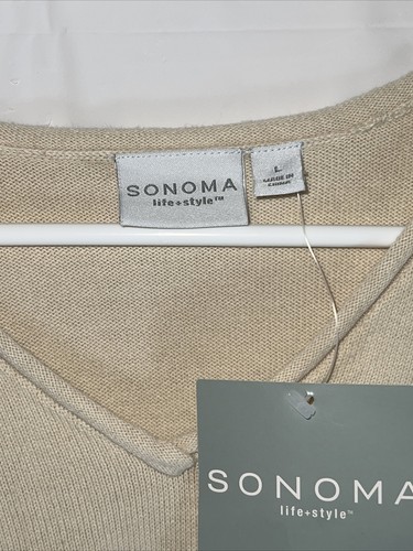 Sonoma Life + Style Woman’s Size L Beige Pull Over Shirt New With Tags! - Picture 2 of 9
