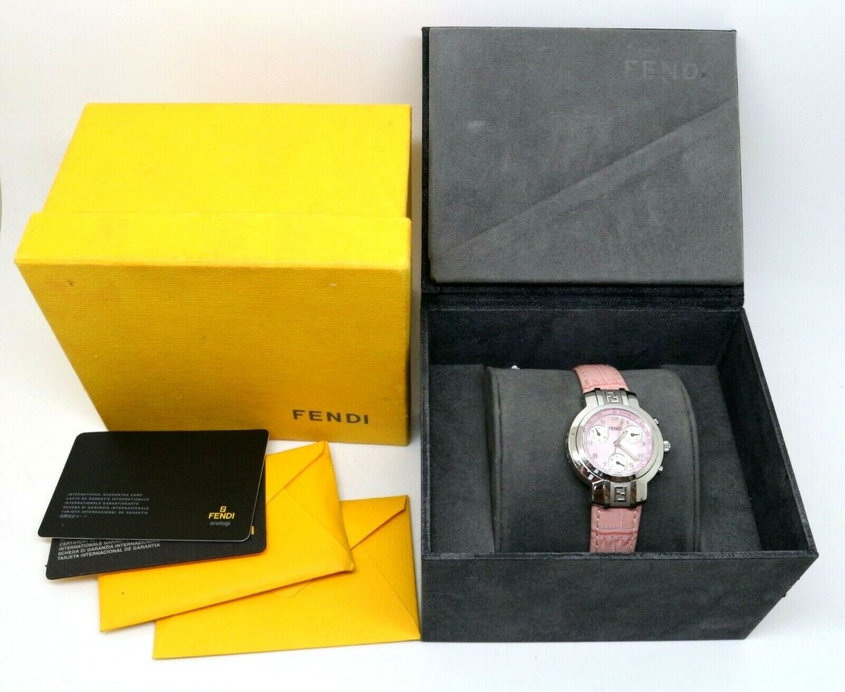 FENDI OROLOGI ZUCCA Chronograph Mother of Pearl Pink Dial FENDI OROLOGI ZUCCA Chronograph Mother of Pearl Pink Dial