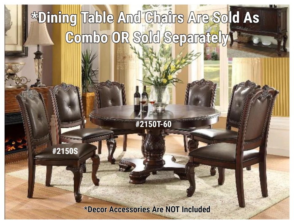 Juego de mesa de comedor CrownMark Kiera de madera maciza deslizable sillón silla lateral CM2150 Foto 2 de 2