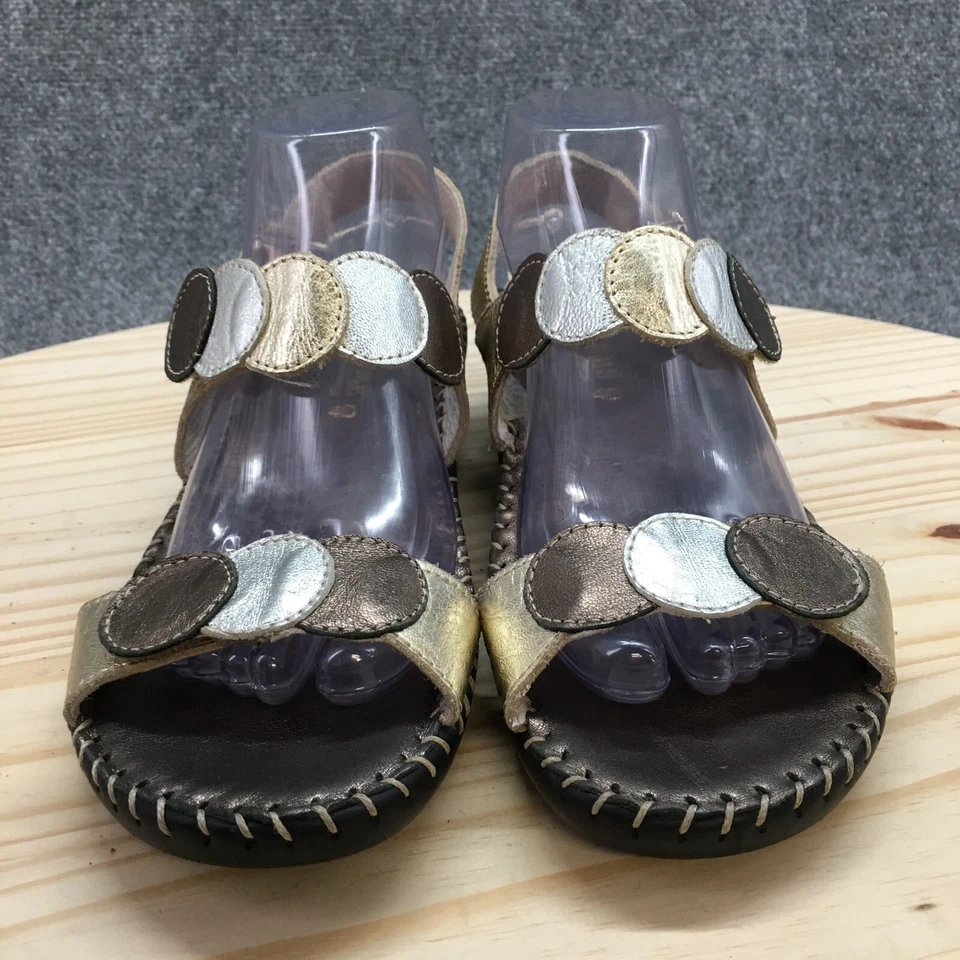 Sandalias La Plume para mujer 40 Fiora con cordones multicolor hebilla de cuero metálico Foto 4 de 4