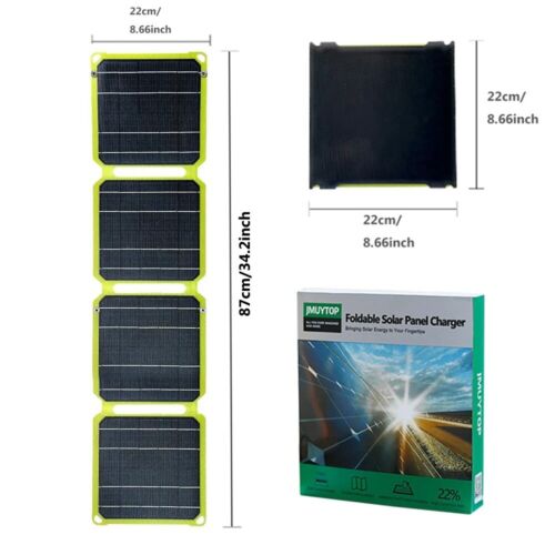 80W Tragbares Solarpanel USB Port Akku Ladegerät für Camping Wandern Wohnmobil Auto Boot - Bild 14 von 16