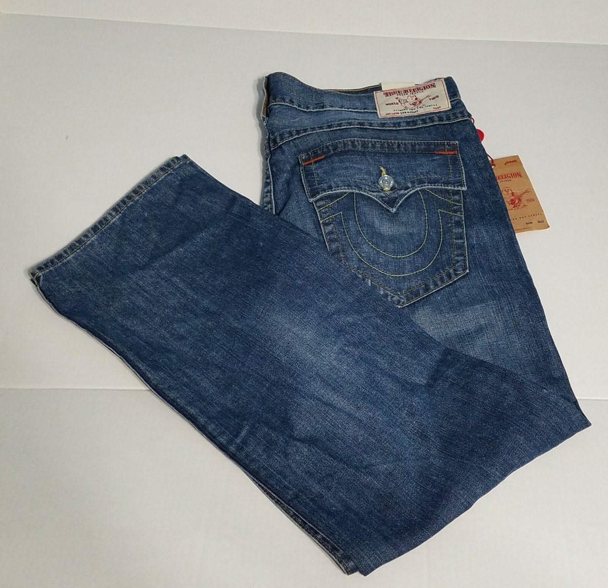 TRUE RELIGION SECTION STRAIGHT ダメージジーンズ True Religion Men's Relaxed Straight Leg Distressed Denim