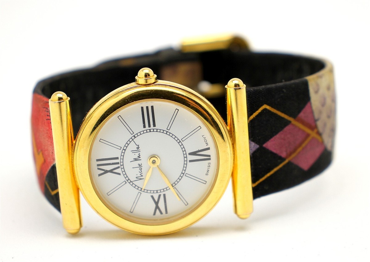Vintage Nicole Miller Time Flies Watch NEEDS Battery | eBay display picture 1