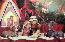 VINTAGE DONA'S CERAMIC MOLD #D-929/1154/1247/1248/1249 SWEET TOT NATIVITY SCENE